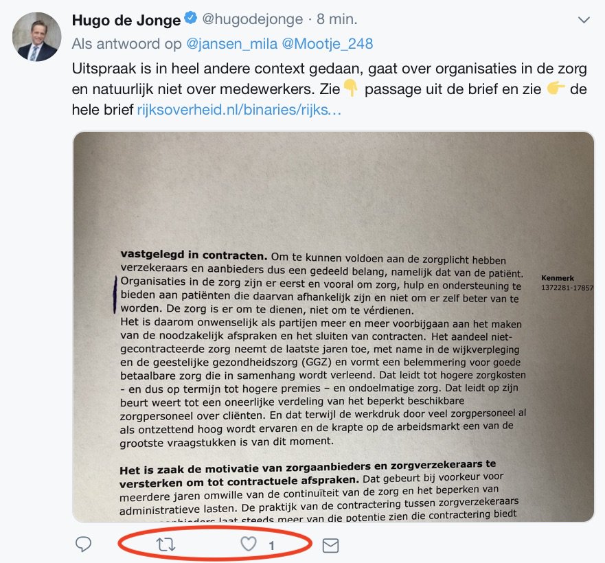 Twitter in twee screenshots