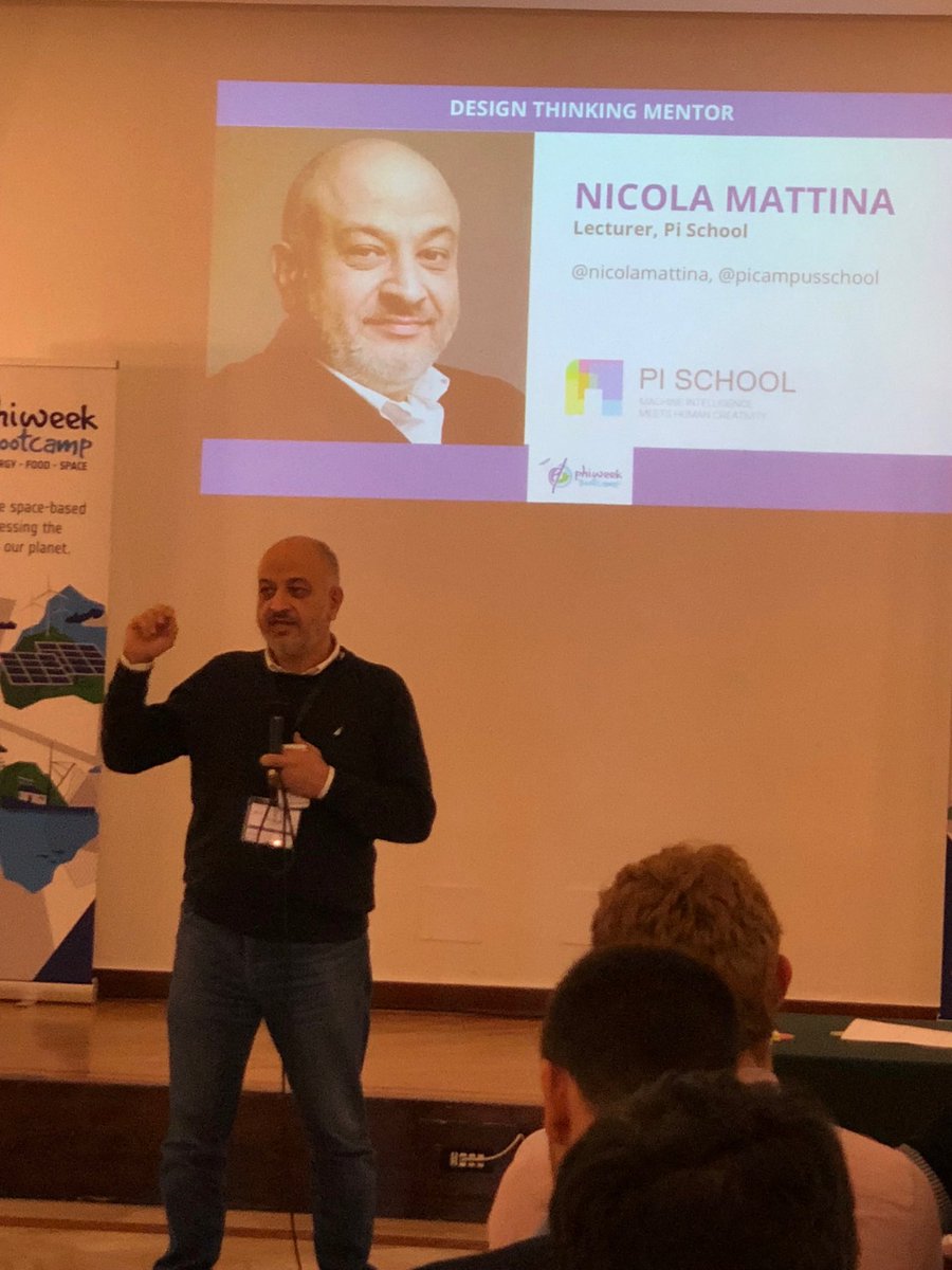 ⁦<a href="/nicolamattina/">Nicola Mattina 🇮🇹🇪🇺🏳️‍🌈</a>⁩ - introducing #designthinking #reallife getting adoption ⁦<a href="/esa/">European Space Agency</a>⁩ ⁦<a href="/phiweekbootcamp/">Φ-Week Bootcamp</a>⁩