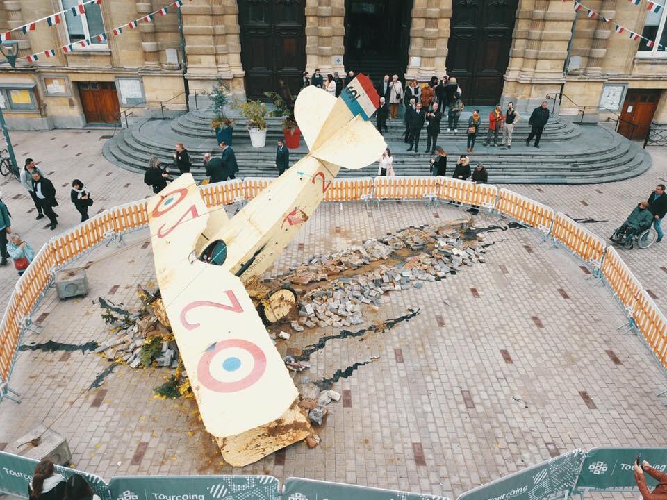 MCabaye's tweet photo. @Armee_de_lair @EmmanuelMacron @Elysee @florence_parly @gdarrieussecq @Defense_gouv @EtatMajorFR @Mission1418 @BleuetFrance @Paris @Gouv_mili_Paris Nous avons retrouvé le « Vieux Charles » ! Il est @TourcoingVille ! #11Nov2018 https://t.co/w6WkU9tywX