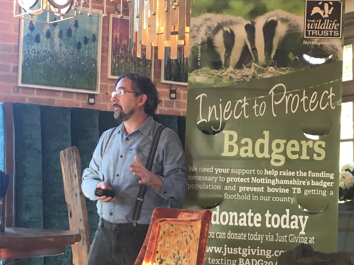 NottsWT_CEO's tweet photo. Watching Erin McDaid @EngineYardBC talking badger vaccinations. Stunning location overlooking vale of Belvoir where the vaccinations are taking place. https://t.co/nCRZPPGrlu