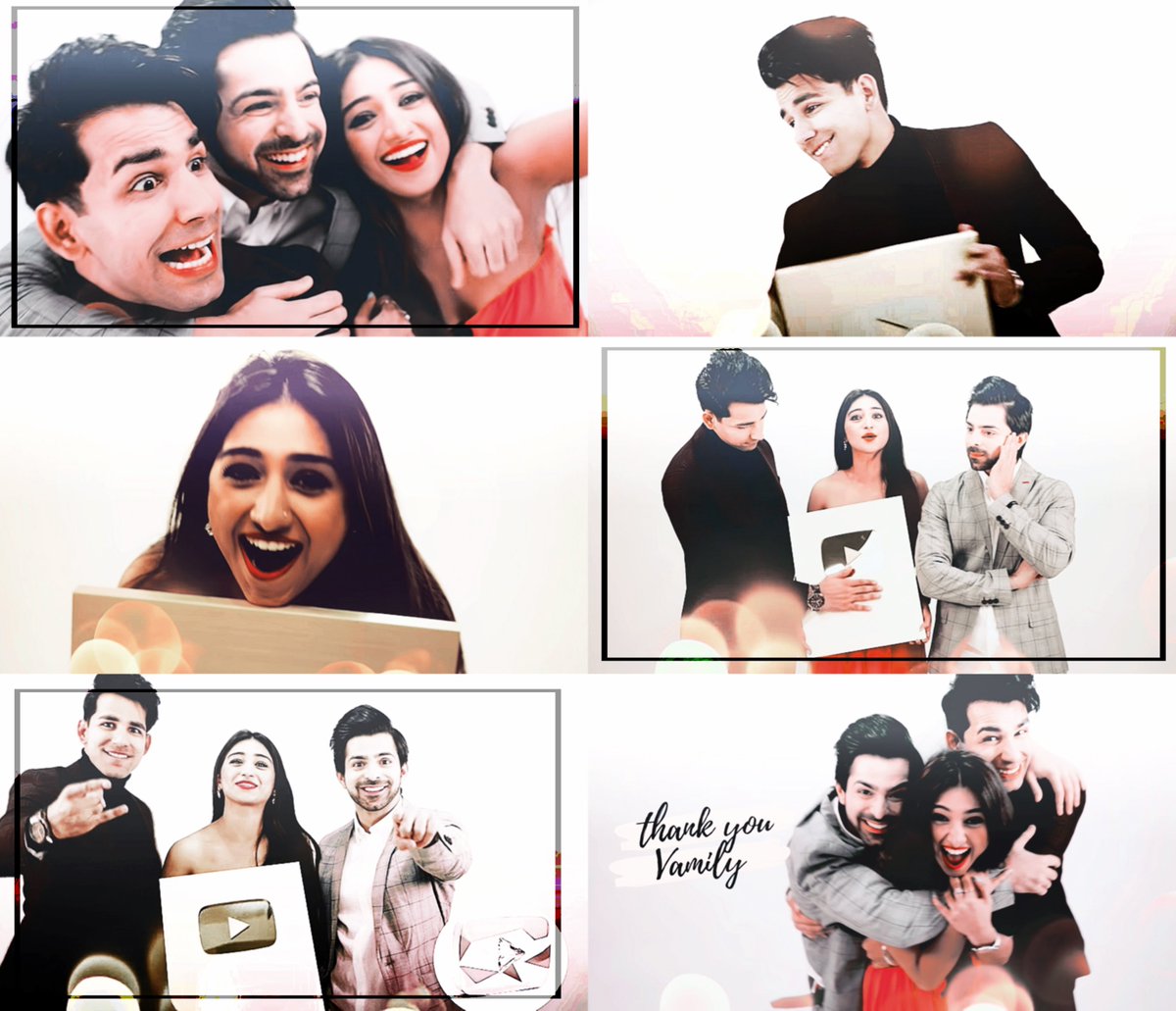 parvathinandyal's tweet photo. Coz we can't stay calm. Its the golden play button and the celebrations have just begun🥂🥂😍😍😍
@Rishidev @SinghMohena #gaurav 
#rimorav #rishidev #mohena #yrkkh https://t.co/BMR1SfhPhz