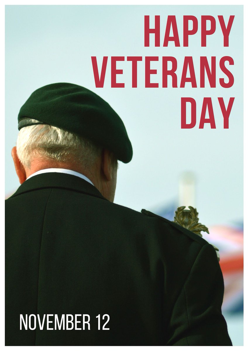 Honoring all who have served. Happy Veterans Day.