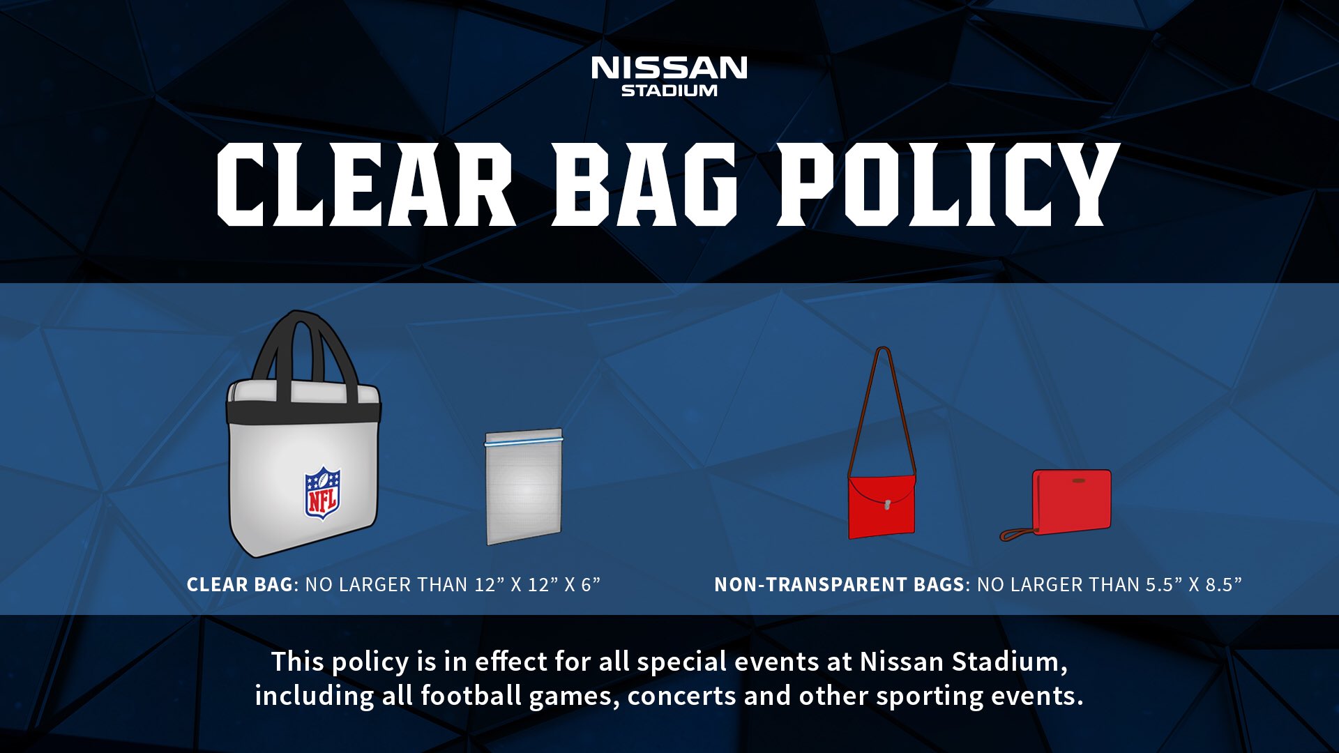 Nissan Stadium on Twitter "🚨 Blankets and jackets are allowed into the