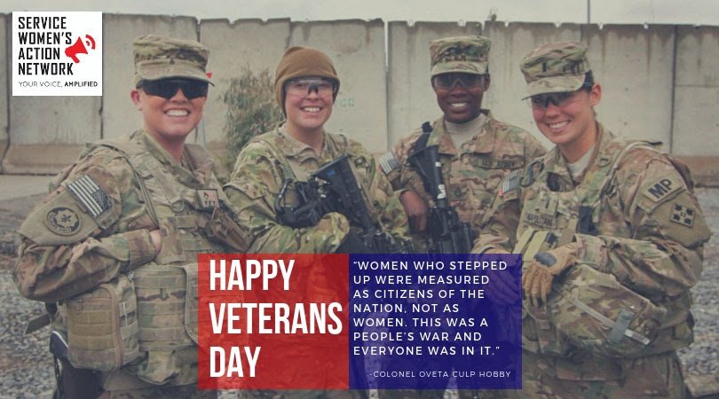 Servicewomen's tweet image. Today we honor all Americans who have served in our nation’s military. On #VeteransDay, SWAN especially recognizes the women who have served our country with pride. So to all our Veterans, especially our #WomenVets, thank you, we salute you! #ServiceWomen
