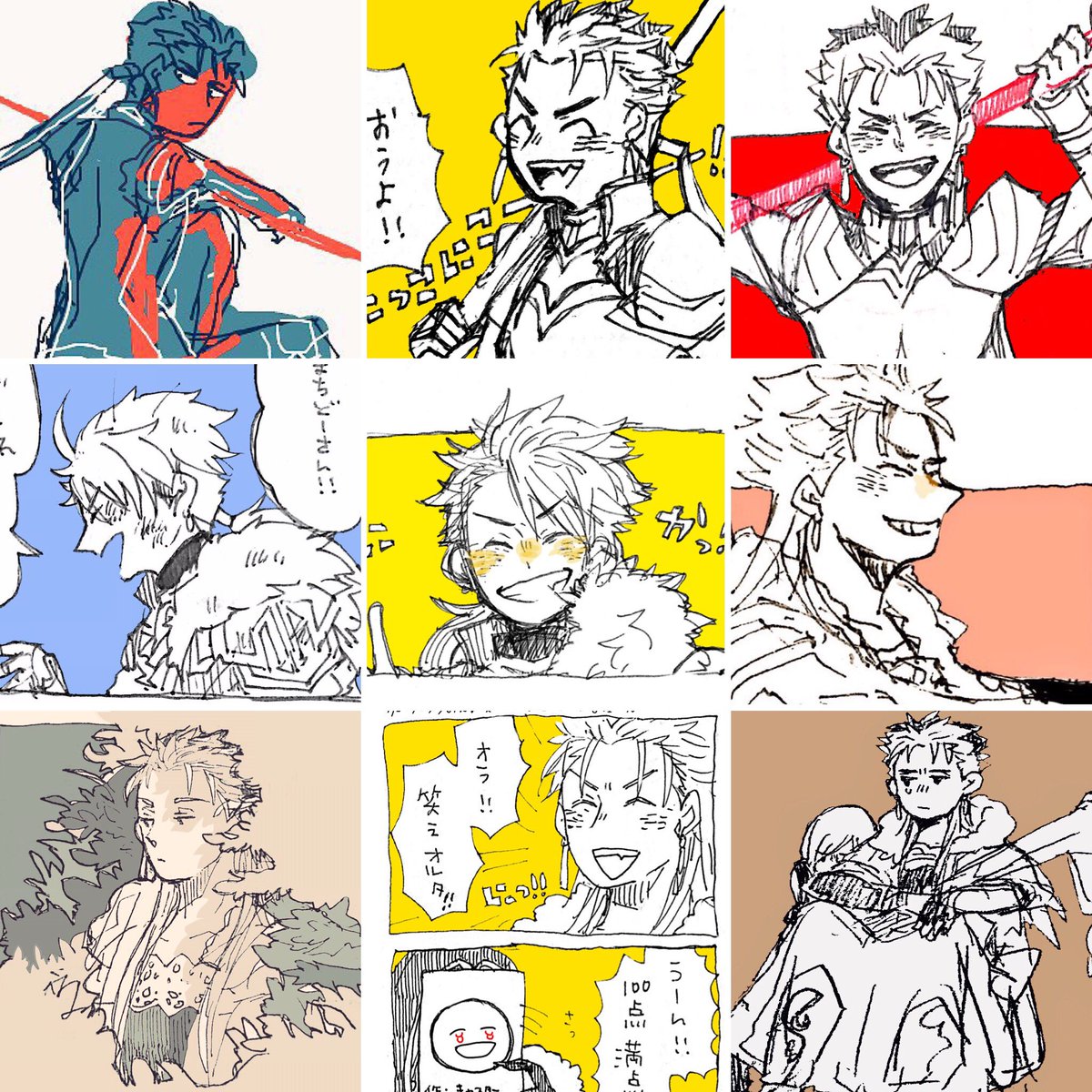 #みんなのクー・フーリンが見たい
たいへん!!
クー・フーリンばっかり!!
そして右向き大好きマン!! 