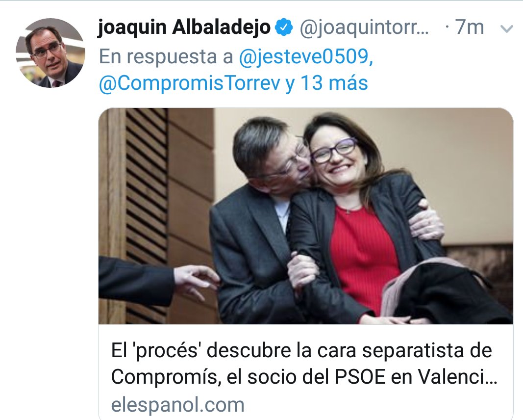 CompromisTorrev's tweet image. La &quot;oposición responsable&quot; de Joaquín Albaladejo, @joaquintorrevie, diputado  en el Congreso y concejal en Torrevieja del PP, a las denuncias de @monicaoltra a las cuentas de la Sanidad privatizada x el PP. Seguiremos recuperando la #SanidadPublica. La sanidad no es un negocio.