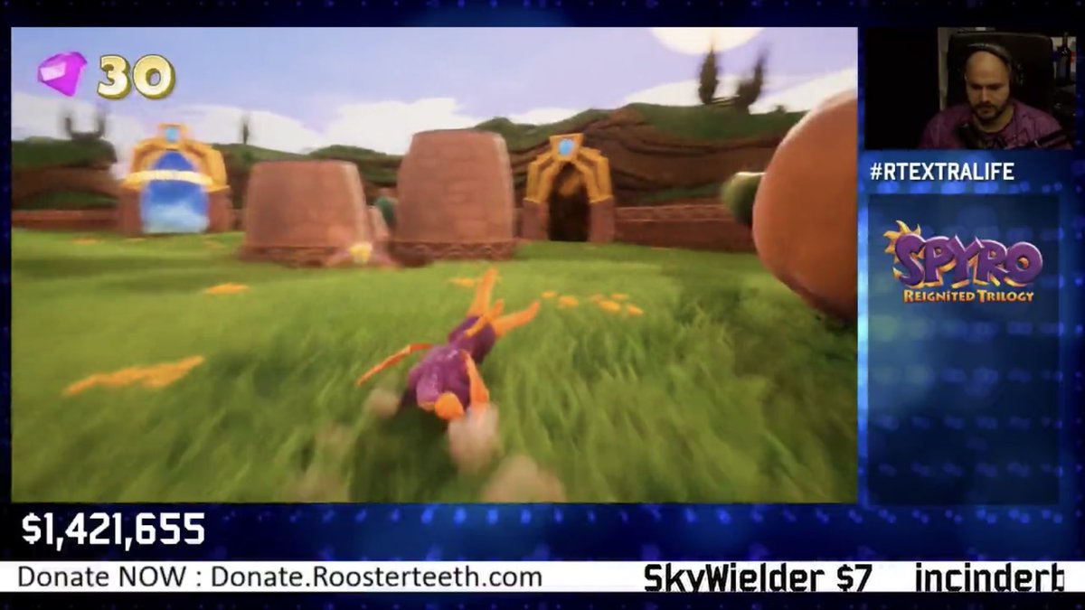 RegulationLP's tweet photo. Jeremy is streaming Spyro for the next 20 hours! Check it out here: https://t.co/vpaFBq5sMV #RTExtraLife https://t.co/KI7UH17VHj