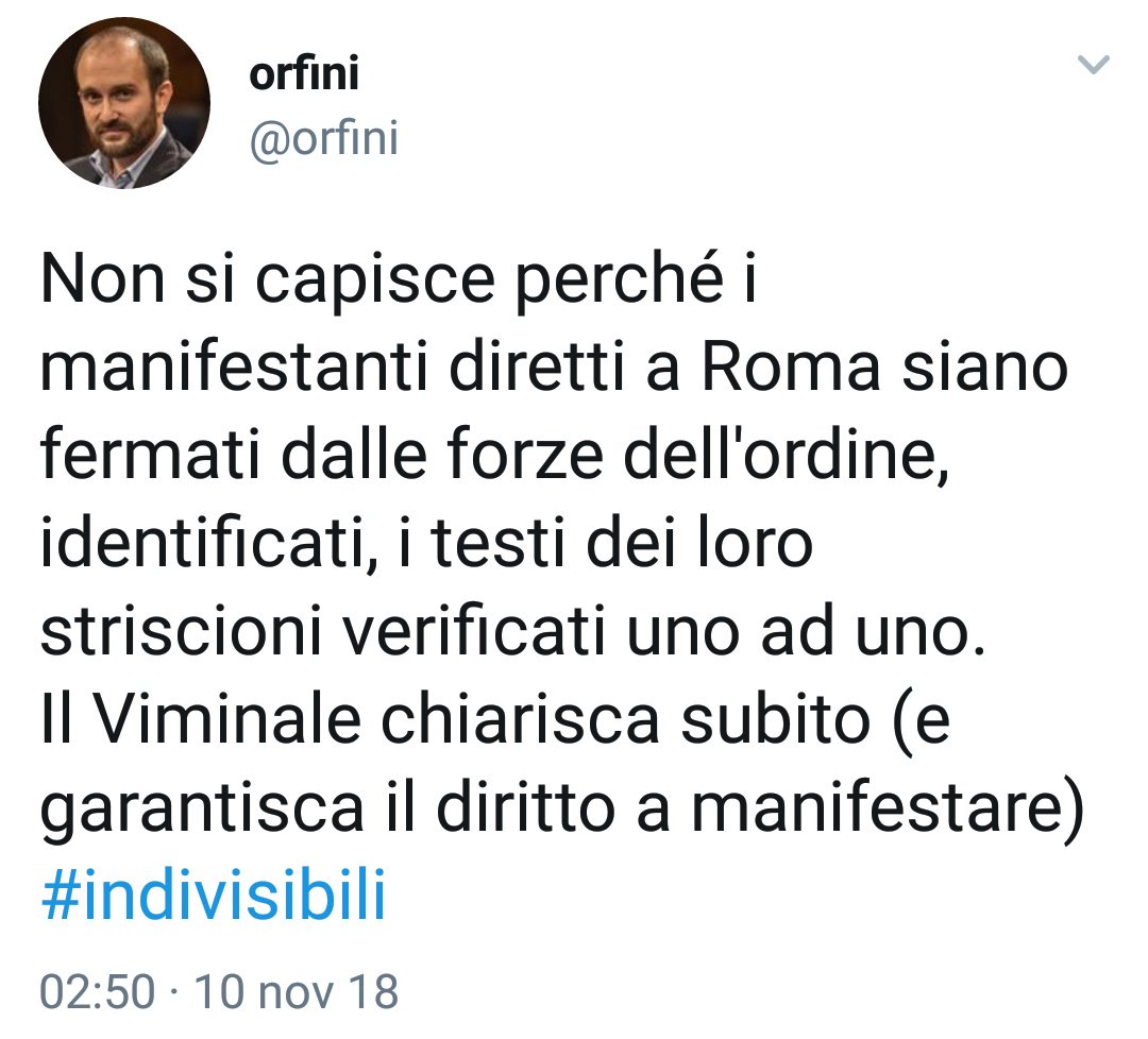 unoscribacchino's tweet image. Orfini non capisce perché ieri i manifestanti siano stati identificati dalle forze dell&apos;ordine.

Chissà dov&apos;era quando le persone che protestavano (anche contro Minniti) venivano identificate e allontanate alla luce del loro &quot;orientamento ideologico&quot;.

espresso.repubblica.it/attualita/2017…