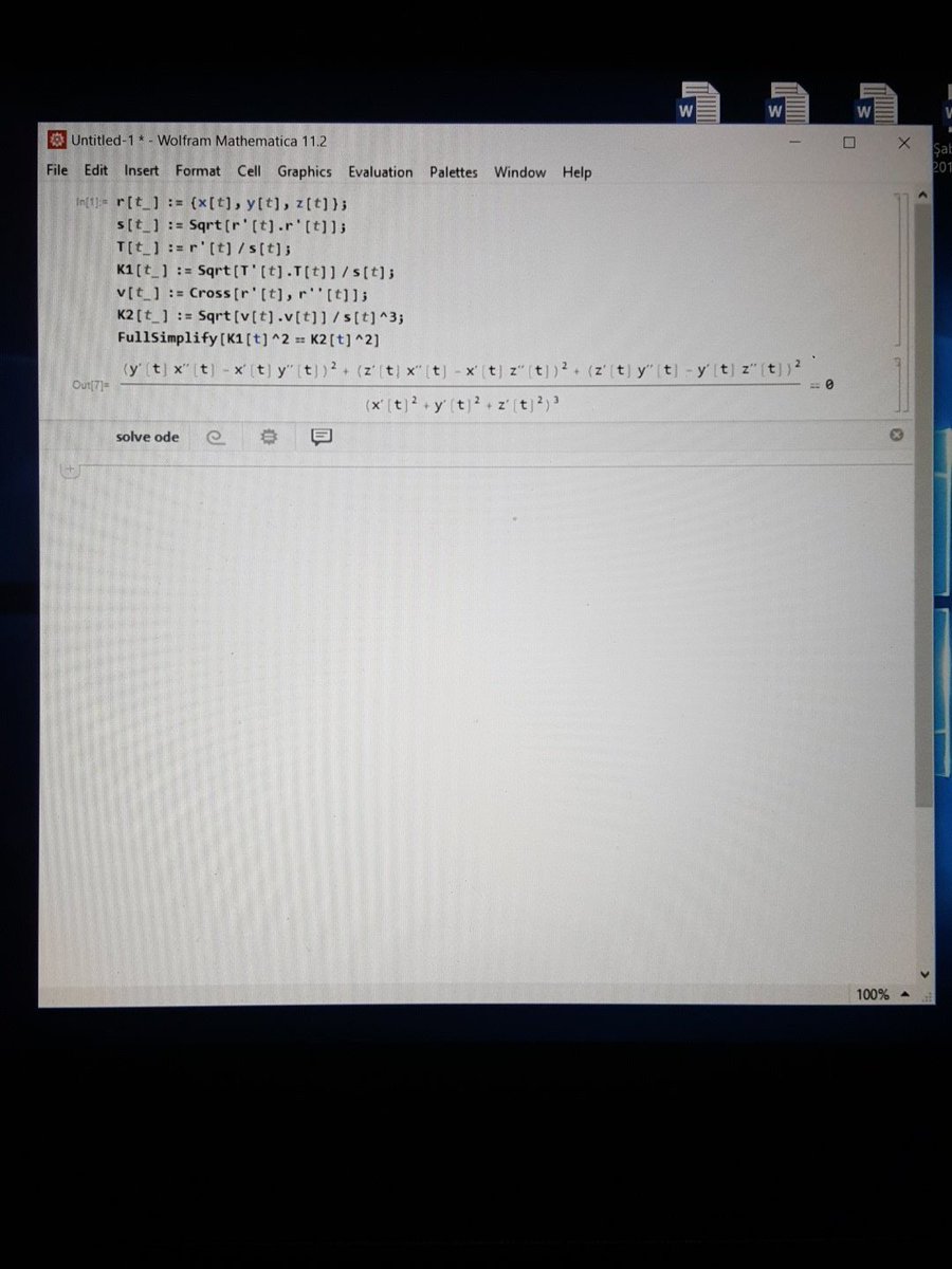 Harvard Multivariable Calculus Mathematica Code Proving The Equivalence Of Two Formulas For The Curve Curvature R T X T Y T Z T S T Sqrt R T R T T T R T S T K1 T Sqrt T T T T S T V T Cross R T R