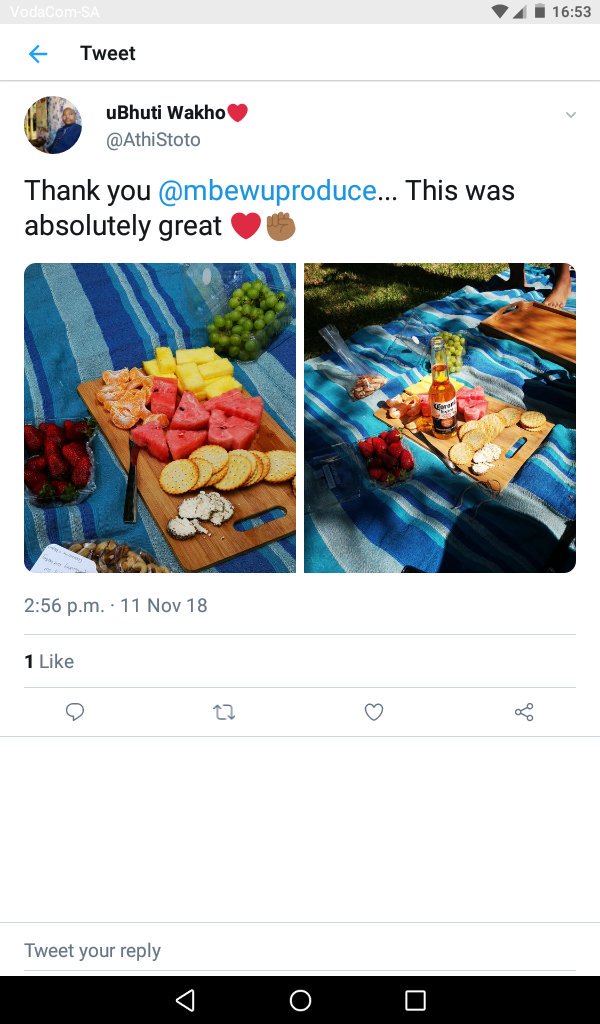 mbewuproduce's tweet photo. Thank you @AthiStoto for the great review πΈ
#mbewu (https://t.co/u95K9gNKY3) https://t.co/c5kC0yF0Td