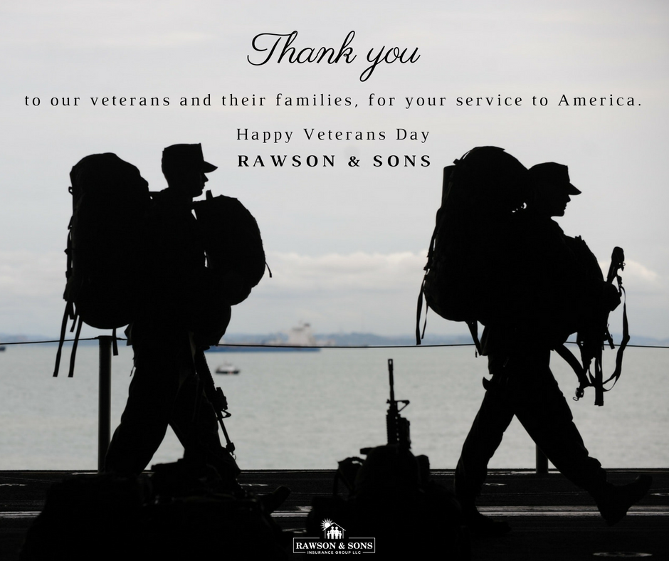 RawsonInsurance's tweet image. Happy Veterans Day! Thank you for your service.