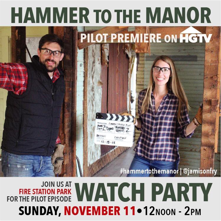 Come watch with us today! Help support my friends in their pilot show on <a href="/hgtv/">HGTV</a> Turn ALL TVs on to watch these local guys at 1pm on the HGTV channel #hammertothemanor