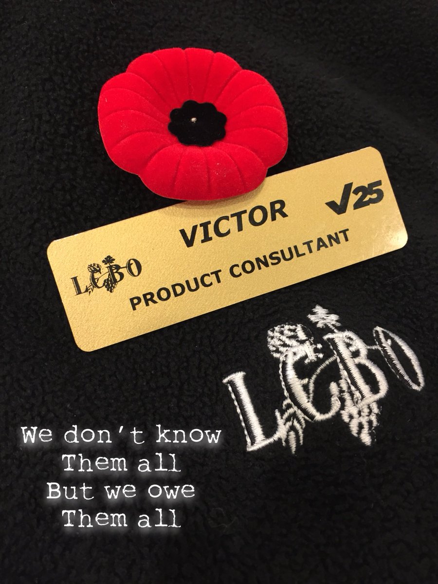 We all get to do what we do and breath the freedom you gave us because you made the ultimate sacrifice. Thank you to you all🙏🏻   #Canada #CanadianVeterans #LestWeForget #CanadaRemembers #RemembranceDay #RemembranceDay2018 #NeverForget #Freedom #LCBO