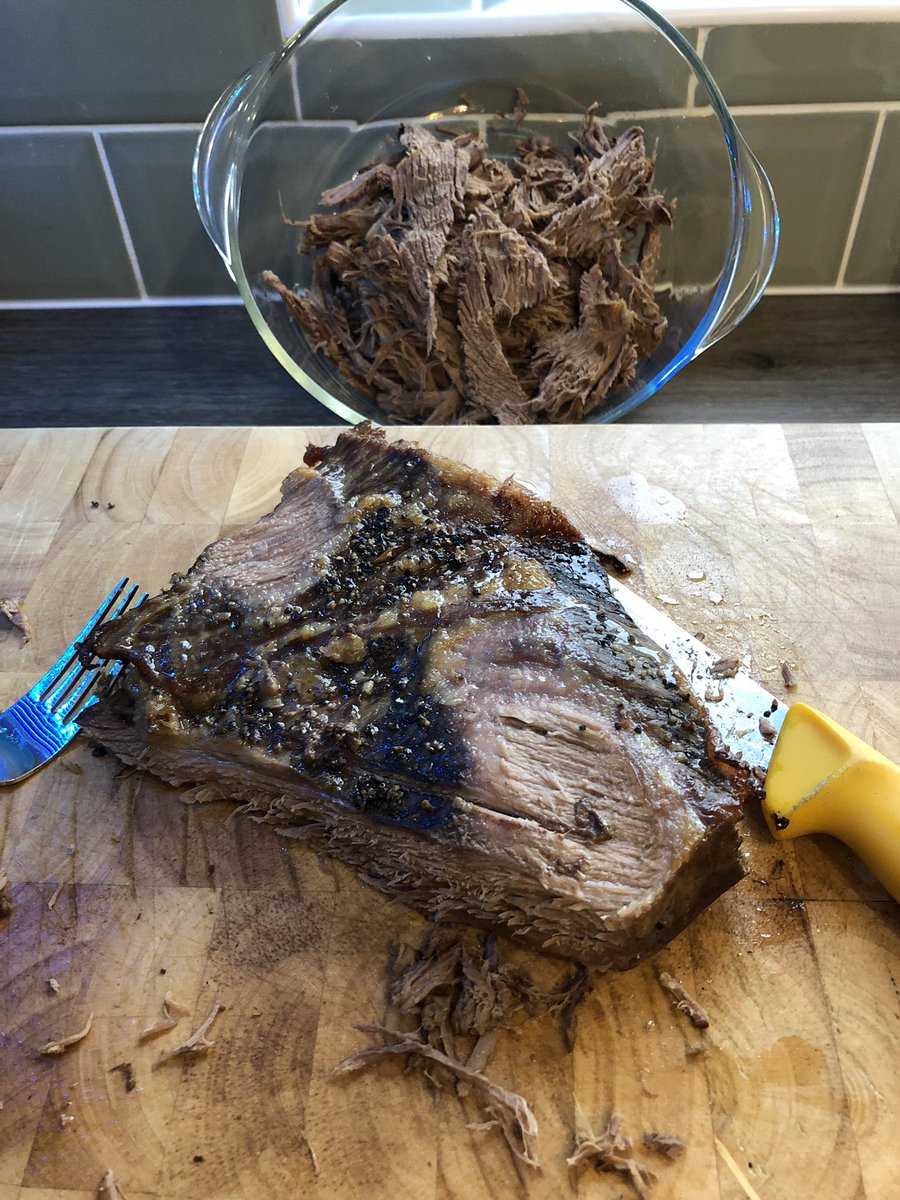 taylorsbutchers's tweet image. cooked a nice joint of brisket for lunch today 
#pulledbeef
#amazing