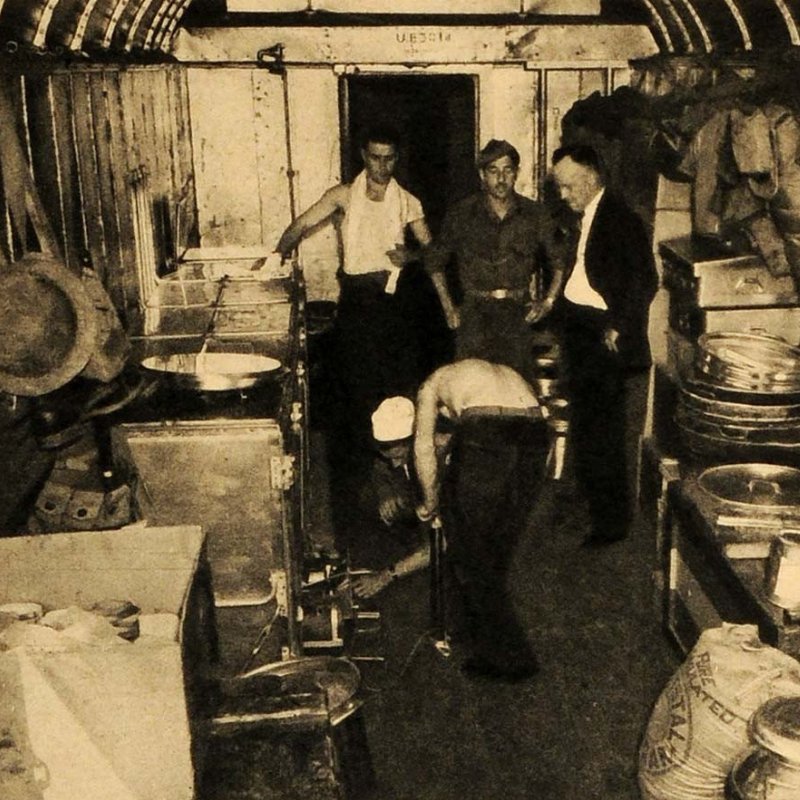 The Bakery PHX thanks our veterans for their service. This photo is of a baggage-kitchen car in which 160,000 meals a month were served.