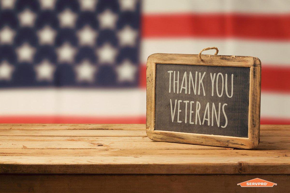 On #VeteransDay and every day, SERVPRO salutes all who’ve served our country. We thank you for your sacrifice!