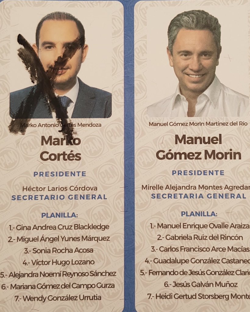 charmateos's tweet photo. Acudí a las urnas.
El futuro del PAN no puede escribirse sin la participación de sus militantes.
Hoy mi voto es por @MarkoCortes, esperando sea una de las mejores etapas para la vida de @AccionNacional
#YoVotoPorMarko #YoConMarko https://t.co/bUtmPtvQNt