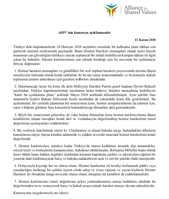 AfSV'nin kamuoyu açıklamasıdır