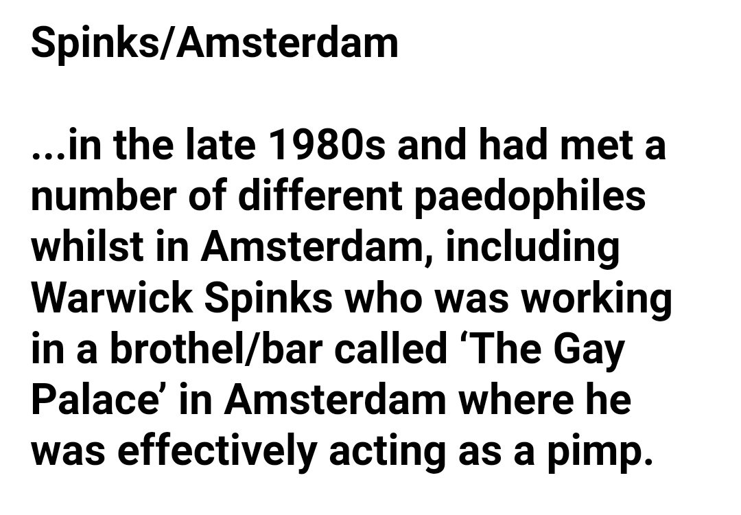 Amsterdam Travel Service Limited was in business when Spinks was trafficking children to Amsterdam. It was incorporated in May 1986 and Bramble was appointed in 1991.  https://scepticpeg.wordpress.com/2016/12/31/operation-framework-the-boy-business/