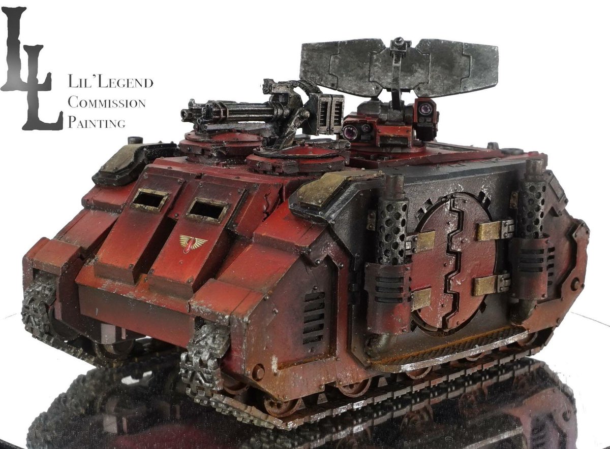 lillegendstudio's tweet photo. Blood Angel Command Rhino. Personal piece.

Full Blood Angel Rhino tutorial and weathering course is available here: 

https://t.co/0tQdfgAwDz

#warhammer #bloodangels #horusheresy #rhino #miniaturewargaming #warhammer40k #warhammer40000 #spacemarines https://t.co/4PdeDqDZtR