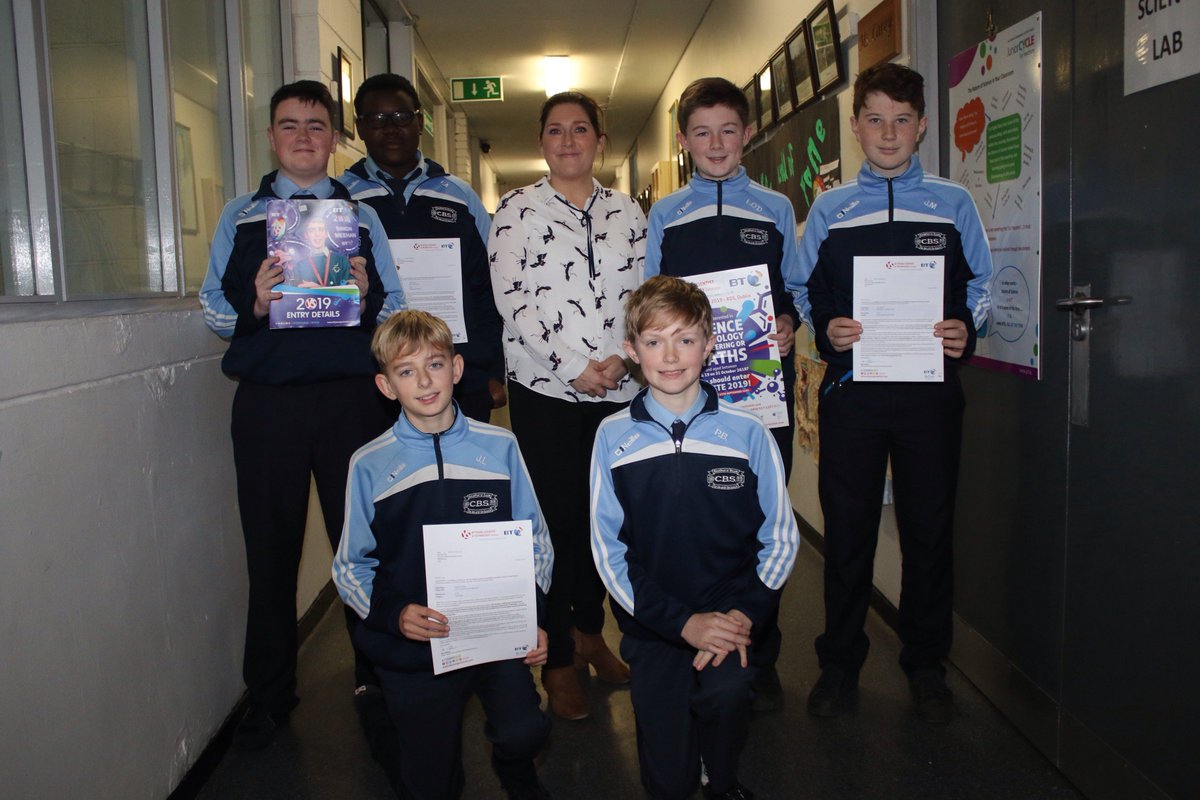 Great news that 3 projects from CBS students have been accepted for the B.T. Young Scientist Exhibition! Fantastic achievement by the boys and their teacher Ms. Carey. @BTYSTE #ScienceWeek #CelebrateAchievement