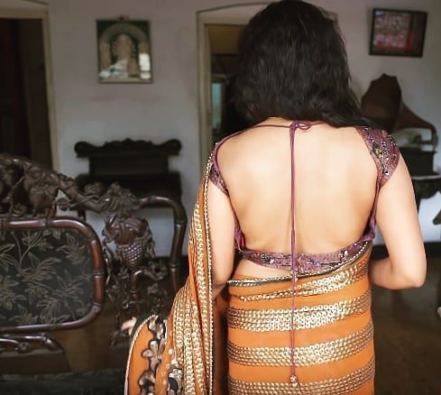 Saree Blouse Beauty on X: Backless Beauty