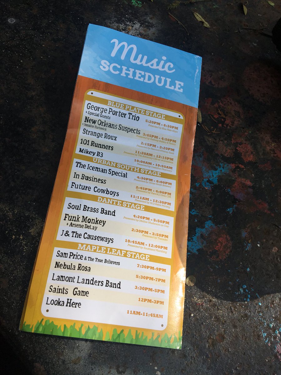 Schedule your stage hopping now! Pick up a festival guide on site!