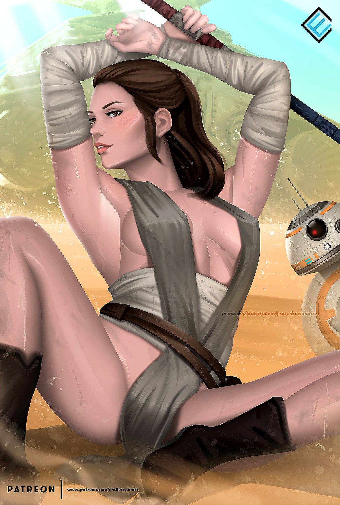 Rey this month on my Patreon in normal and NSFW version: https://t.co/8mB4K...