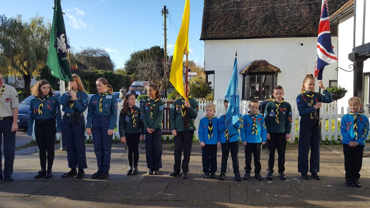 Remembrance parade today <a href="/HunsdonVillageH/">Hunsdon Village Hall</a>. Great attendance by <a href="/HunsdonScoutGrp/">Hunsdon Scout Group</a> <a href="/HunsdonBeavers/">Hunsdon Beavers</a> <a href="/HunsdonCubs/">Hunsdon Cubs</a>