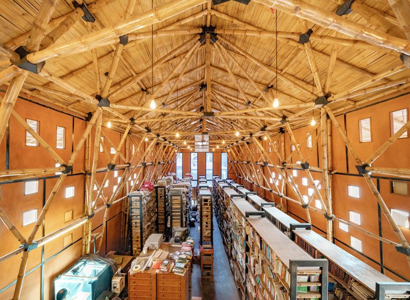 designboom's tweet image. ABARI rebuilds major archival building in nepal using bamboo and rammed earth designboom.com/architecture/a…
