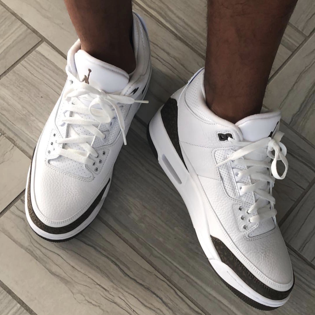 jordan 3 mocha on feet