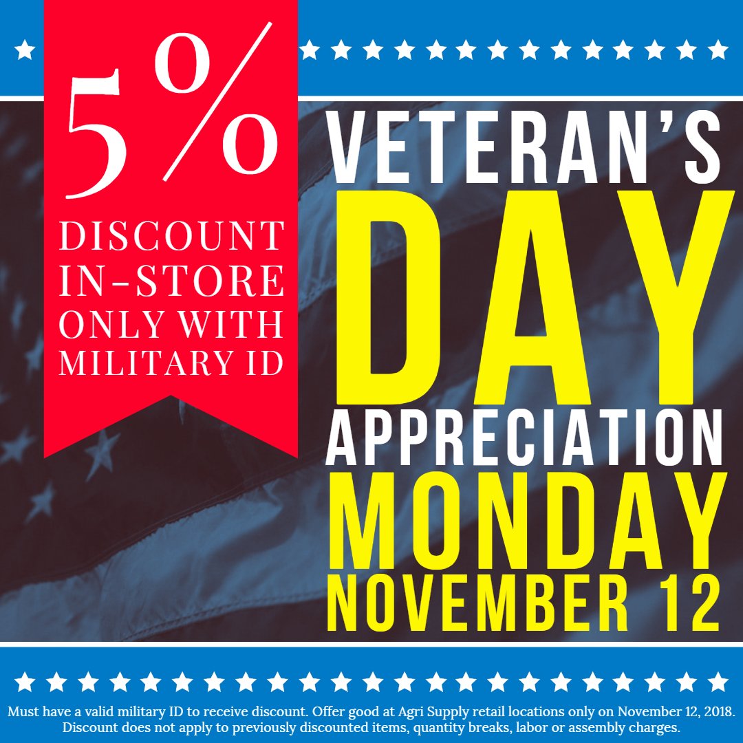 We want to take a moment to say THANK YOU to all our brave men &amp; women who sacrifice everyday for this country. Please stop by any of our retail store locations tomorrow as we say take a small step towards honoring our Veterans. #redwhiteandblue #thankaveteran #HappyVeteransDay