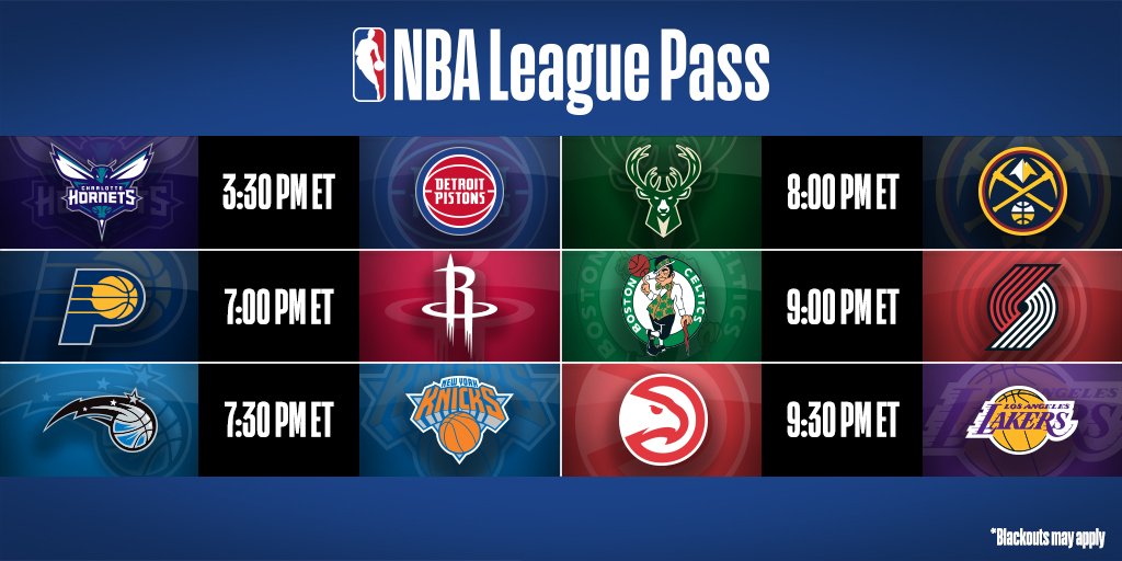 NBA on Twitter "We've got 6 games on the Sunday NBA League Pass