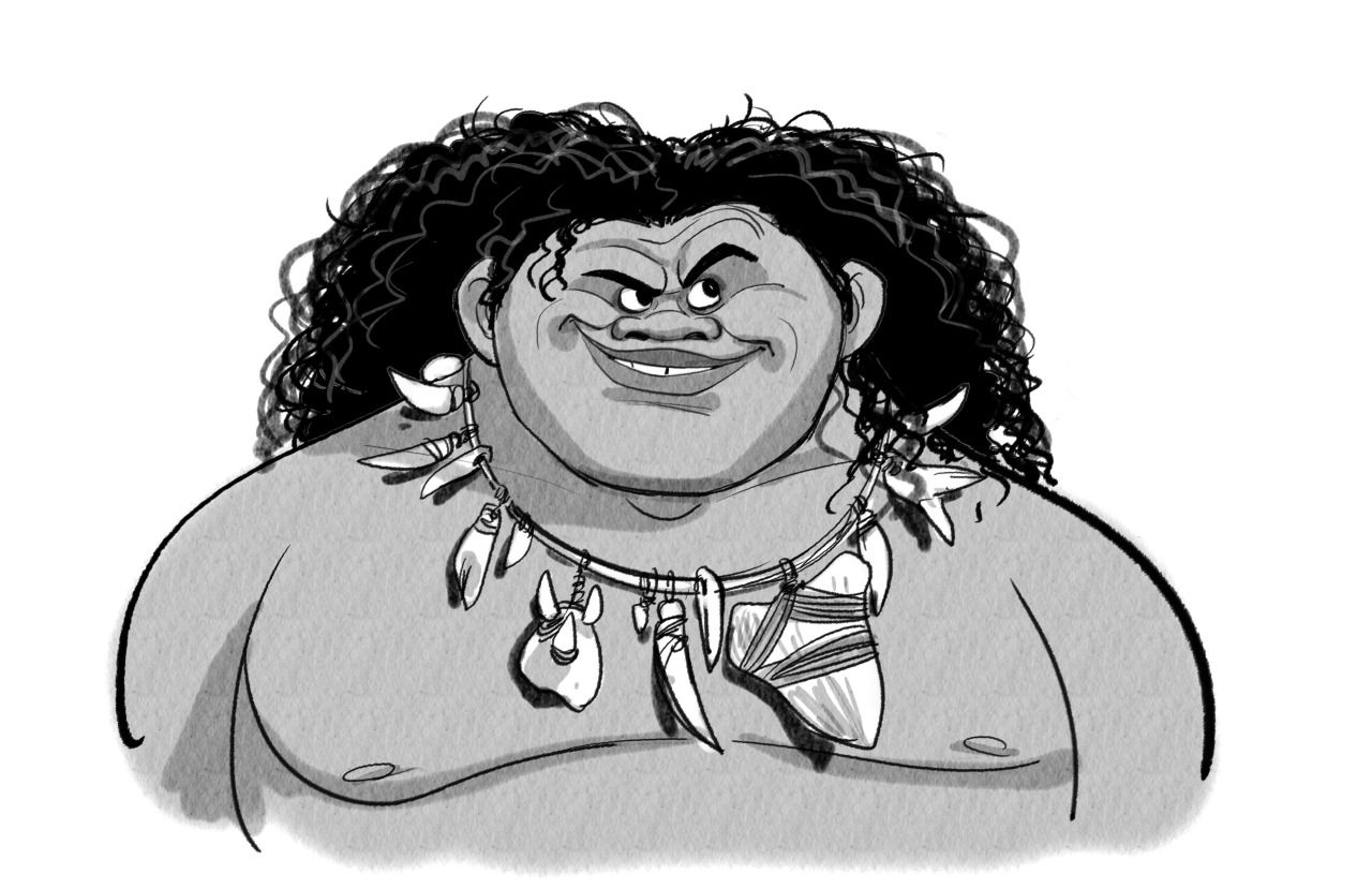 Animated Antic Auf Twitter Here Are Some More Hand Drawn Concept Art From Moana This Time Of Maui I Still Love How Well The Characters In The Movie Work As Traditional Animated