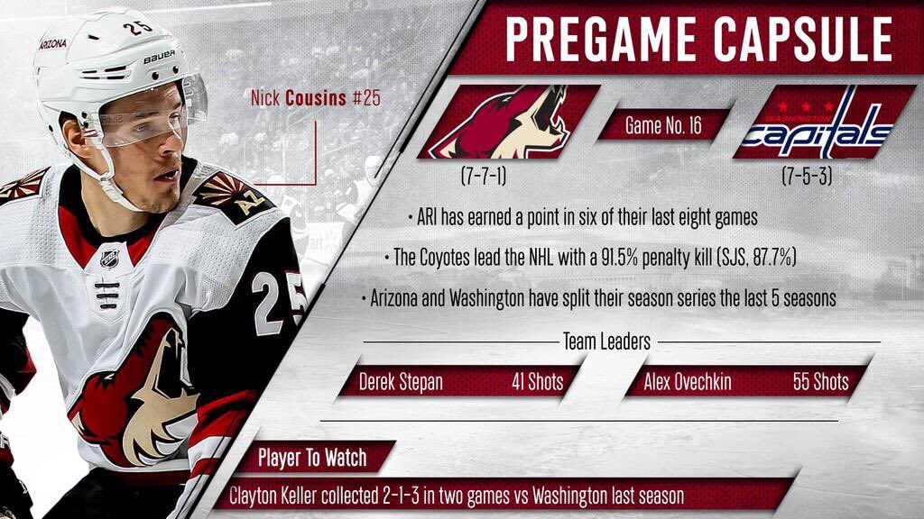 ArizonaCoyotes's tweet photo. G A M E  1 6. https://t.co/pdv7vtfvAu