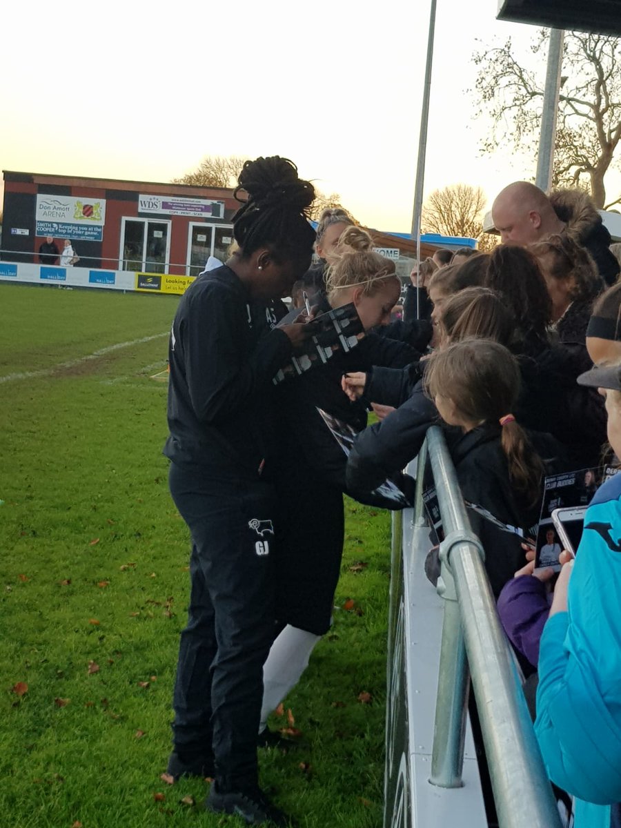 TotonUnited's tweet photo. A fantastic day had by our U12s at @DerbycountyLFC . Not the result we wanted. But getting to meet and talk to the players made our girls day. #thisgirlcan #nextgeneration #RoleModel https://t.co/lZ2xyDxLdT