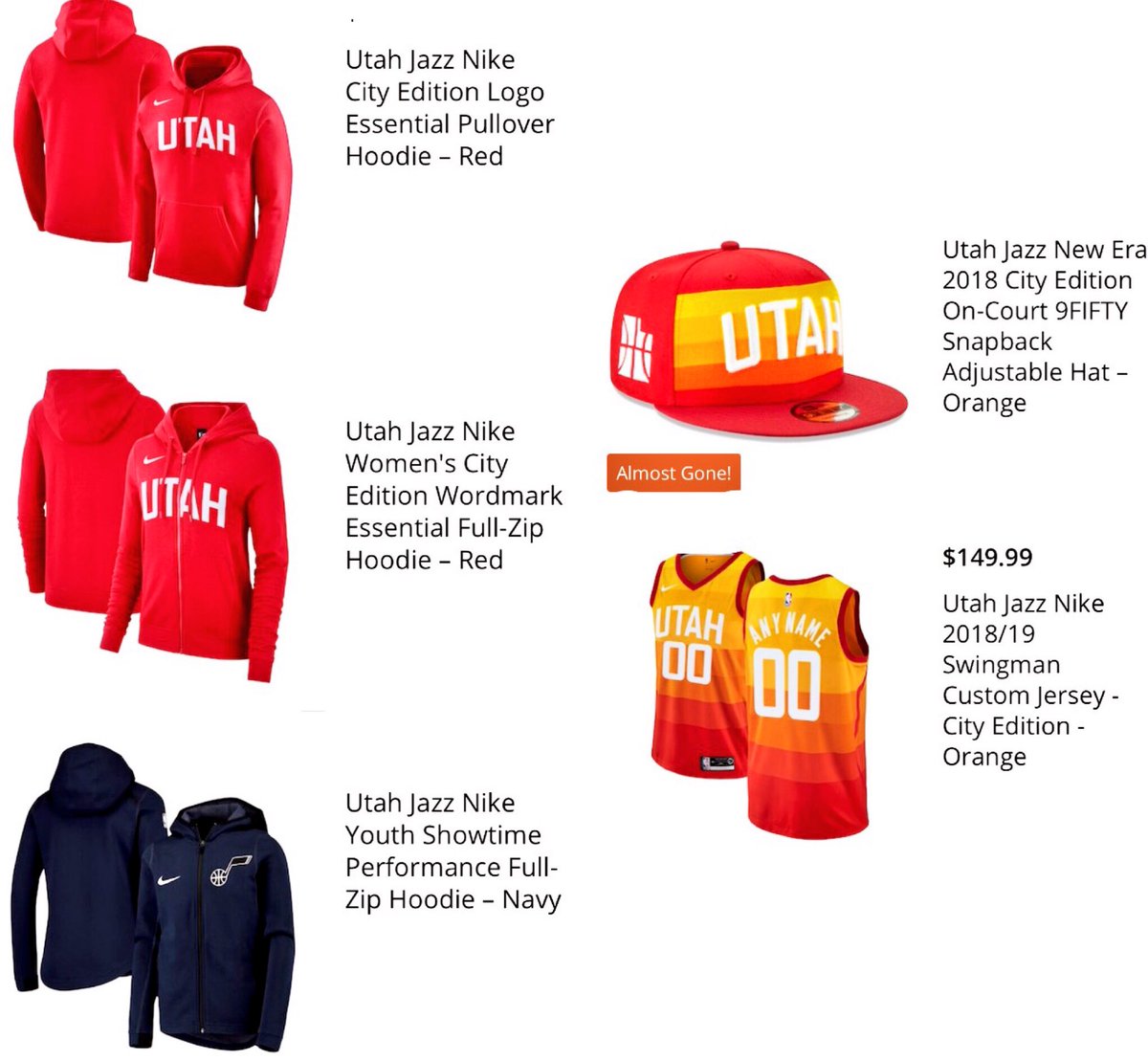 utah jazz hoodie city edition