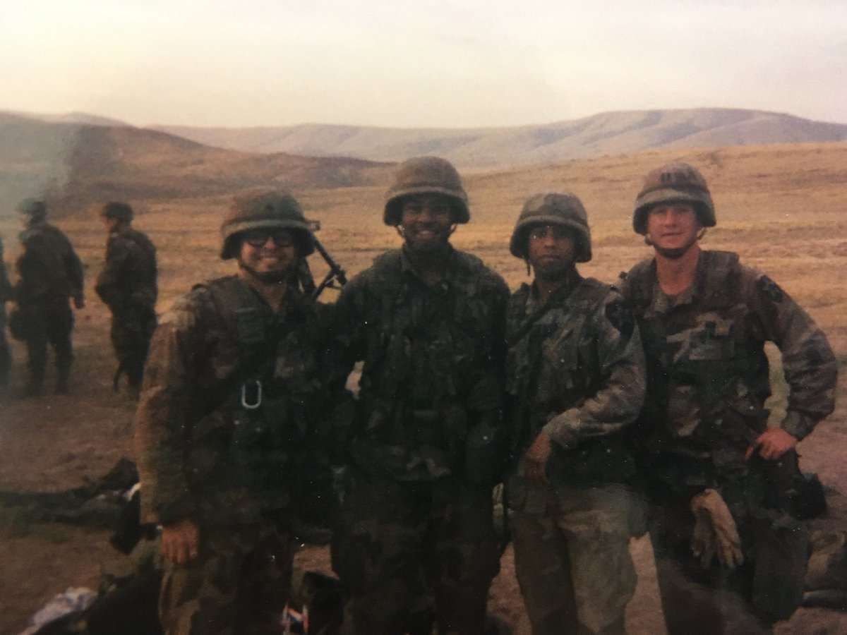 My former life (far right), a long way from my today inside the LA Coliseum  for #Seahawks at Rams. #SaluteToService #VeteransDay #GoArmy