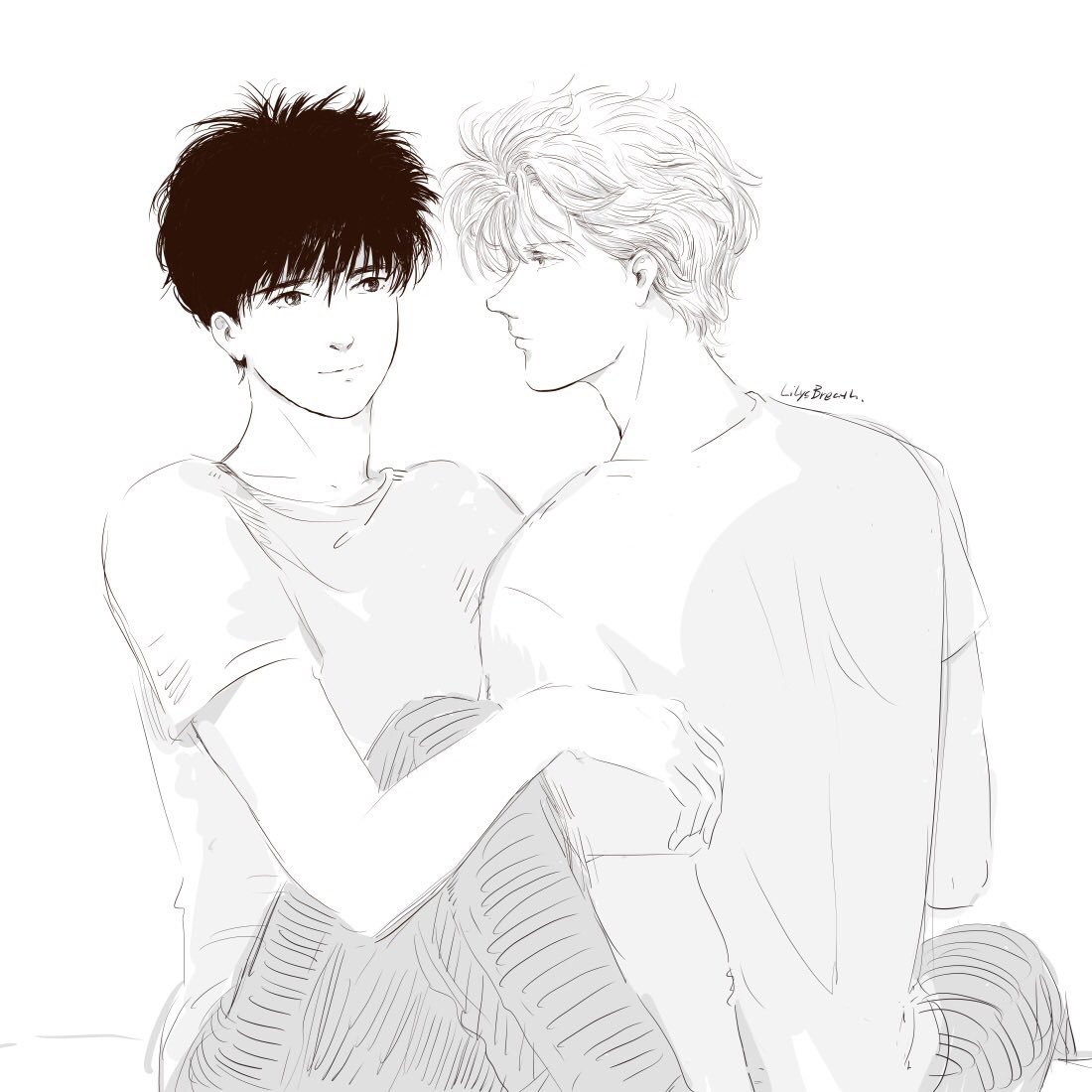 LilyAquamarine on X: “Netflix and chill?” #BANANAFISH #AU #A英   / X