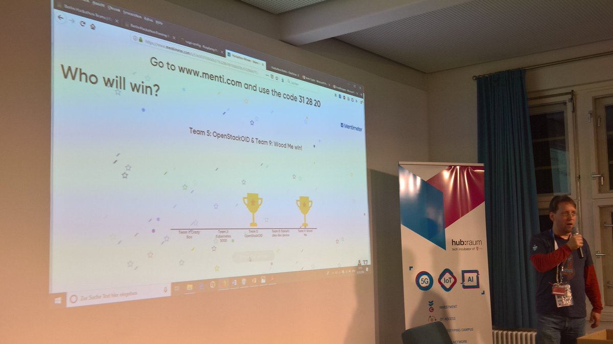 eumel_8's tweet image. At the end we have had only winners at the #OpenStackHackathon. Team Wood Me and OpenStackOID were able to grab some prices. Congrats to the winner and have all a nice #OpenStackSummit in #Berlin