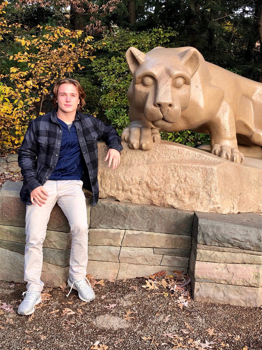 Robbie__Howard's tweet image. Some big smiles this weekend in Happy Valley with the 🐐! First college official visit was a big success. #WeAre..?