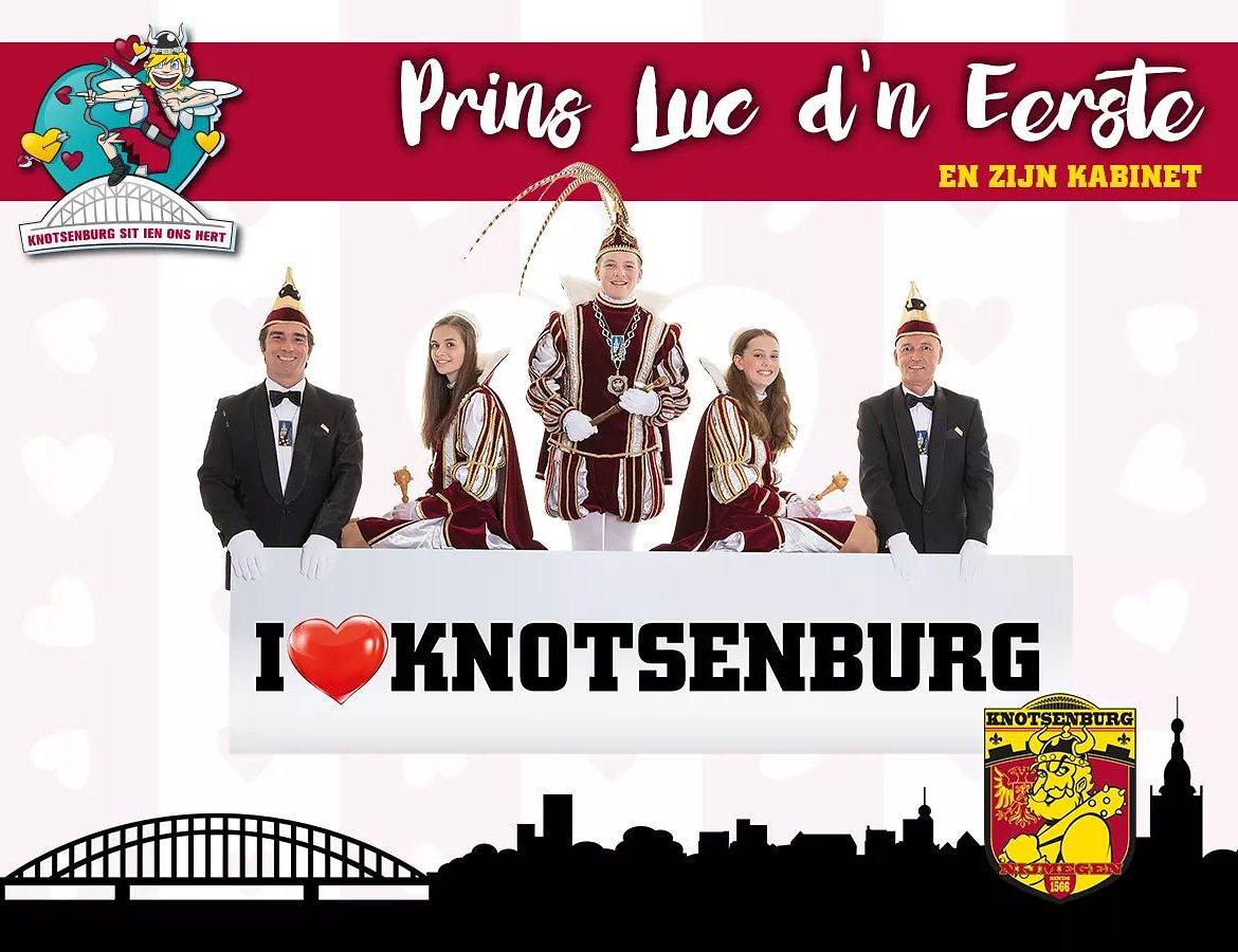 De nieuwe Jeugdprins van Knotsenburg is Luc I.
Zijn pages zijn, Lisa en Marit en voor het 2e jaar zijn Frank en Joost de adjudanten.
#knotsenburg #jeugdkabinetlucdeneerste #socn