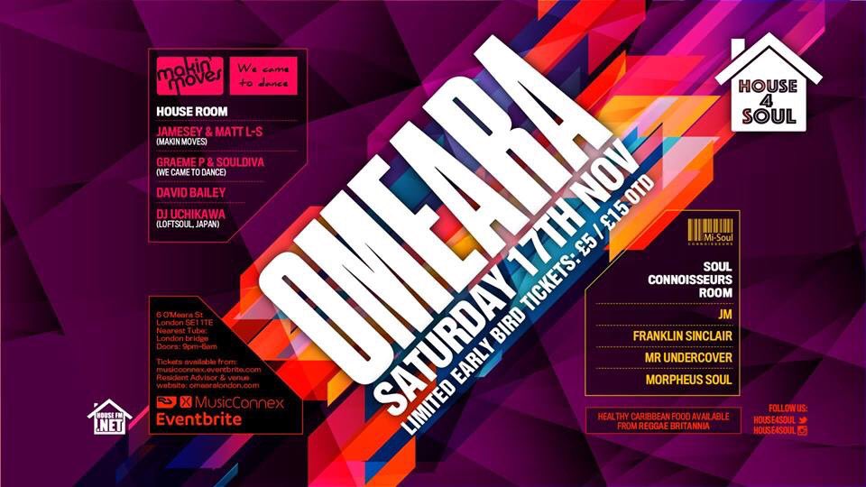 The Big One this Saturday 🙌#house4soul #housemusic #London <a href="/House4Soul/">House 4 Soul</a> <a href="/MakinMovesUK/">Matt L-S</a> <a href="/JameseyD/">Jamesey</a> <a href="/wecametodanceuk/">WeCameToDance</a> <a href="/GDPurple/">PurpleSoul</a> <a href="/JMSOUL/">JMSOUL</a> @msconnoisseurs <a href="/OmearaLondon/">OMEARA</a>