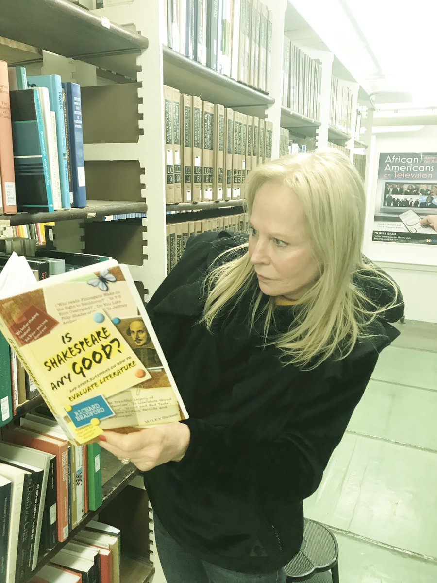 The things they didn't #teachme to question about #Shakespeare in #college . I found this while perusing the stacks of the #UniversityofMichigan grad library!