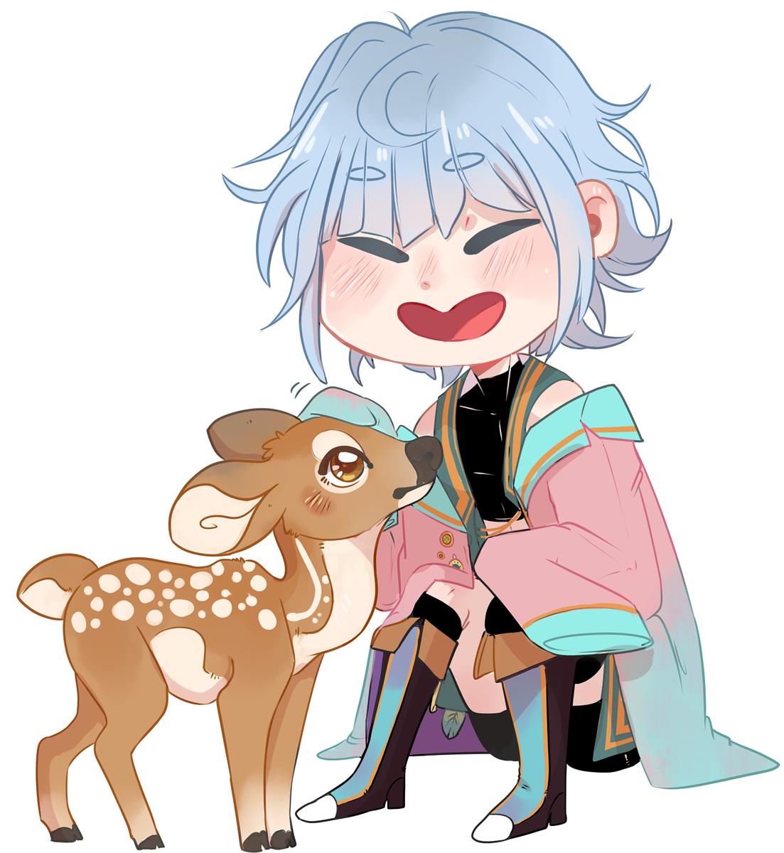TwoHalfStudios's tweet photo. Here's Fawn's design for our Kickstarter keychain, created by STTMART! Check out the rest of them here: https://t.co/zUoiWdmKxb
#elbg #evn #vn #yaoi #gamedev #vnconnect https://t.co/v8gY1HfLPk