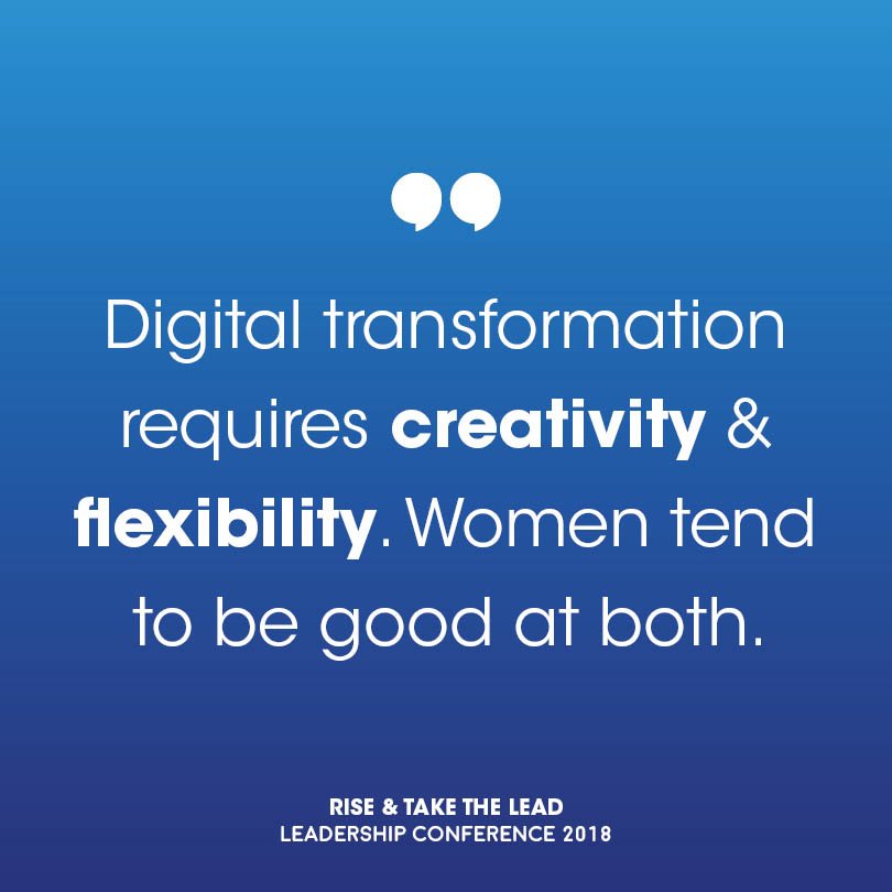We need more #womenintech, but we also need more women as part of the digital transformation process. Cristina Magdalena, Head of Digital Strategy &amp; Transformation <a href="/Fujitsu_ES/">Fujitsu España</a> at #RiseandTaketheLead conference: