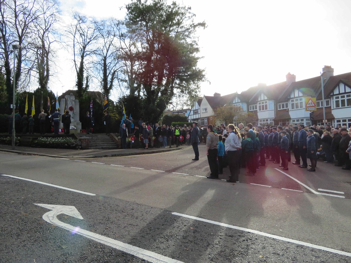 1stBushey's tweet photo. 1st Bushey Heath Beavers, Cubs and Scouts joined the Bushey #remembranceparade #WeWillRemember @WatSthScouts @HertsScouts #RemembranceDay18 https://t.co/50HNyPFsj2