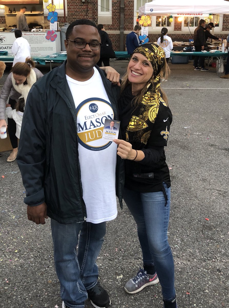 JulieTCouret's tweet image. So glad to have @omar4judge come out to the HNJ Fair! Don’t forget to vote December 8th!!