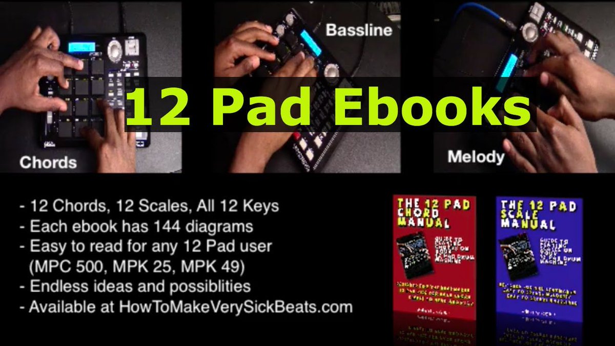 JFilt's tweet photo. (38) 12 Pad Ebooks ( #mpc500 #mpk25, #mpk49) https://t.co/4hi8lK5ZKm #ebooks #youtubechannel #beatmakers #musicproduction https://t.co/Z9MdeztYqH