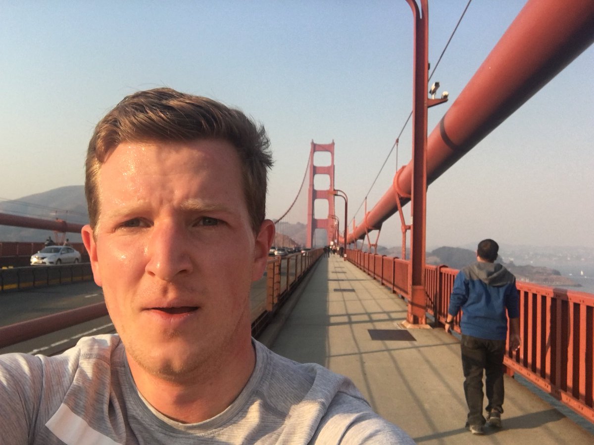 Exhausted picture of me running through San Francisco, CA 
